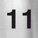 Piktogramm Zahl 11 aus Edelstahl Piktogramm Zahl 11 www.abstandshalter-online.com/ 70x70mm