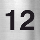 Piktogramm Zahl 12 aus Edelstahl Piktogramm Zahl 12 www.abstandshalter-online.com/ 70x70mm