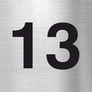 Piktogramm Zahl 13 aus Edelstahl Piktogramm Zahl 13 www.abstandshalter-online.com/ 70x70mm