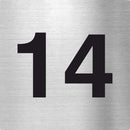Piktogramm Zahl 14 aus Edelstahl Piktogramm Zahl 14 www.abstandshalter-online.com/ 70x70mm