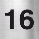 Piktogramm Zahl 16 aus Edelstahl Piktogramm Zahl 16 www.abstandshalter-online.com/ 70x70mm