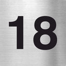 Piktogramm Zahl 18 aus Edelstahl Piktogramm Zahl 18 www.abstandshalter-online.com/ 70x70mm