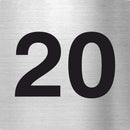 Piktogramm Zahl 20 aus Edelstahl Piktogramm Zahl 20 www.abstandshalter-online.com/ 70x70mm