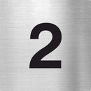 Piktogramm Zahl 2 aus Edelstahl Piktogramm Zahl 2 www.abstandshalter-online.com/ 70x70mm