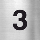 Piktogramm Zahl 3 aus Edelstahl Piktogramm Zahl 3 www.abstandshalter-online.com/ 70x70mm