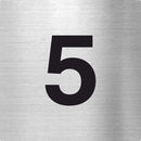 Piktogramm Zahl 5 aus Edelstahl Piktogramm Zahl 5 www.abstandshalter-online.com/ 70x70mm