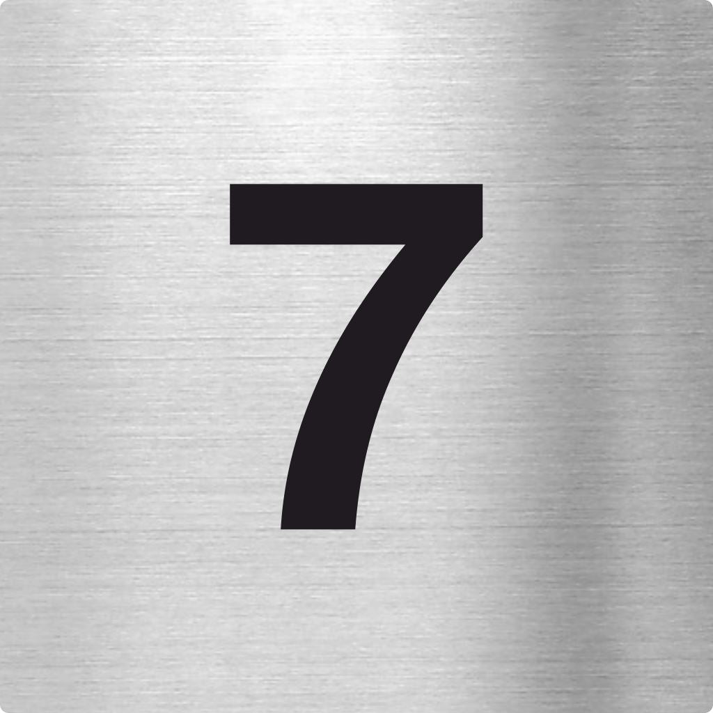 Piktogramm Zahl 7 aus Edelstahl Piktogramm Zahl 7 www.abstandshalter-online.com/ 70x70mm