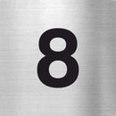 Piktogramm Zahl 8 aus Edelstahl Piktogramm Zahl 8 www.abstandshalter-online.com/ 70x70mm