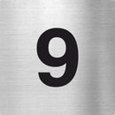 Piktogramm Zahl 9 aus Edelstahl Piktogramm Zahl 9 www.abstandshalter-online.com/ 70x70mm