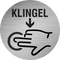 Piktogramm hier Klingeln aus Edelstahl