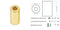 Distanzhülsen Gold glänzend 14