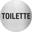 Pikto Toilette Edelstahl Piktogramm Toilette www.abstandshalter-online.com/ Ø60mm 