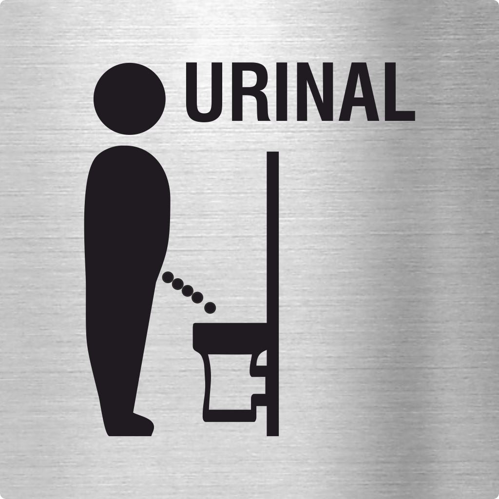 Piktogramme Urinal 1 Edelstahl Piktogramm Urinal 1 www.abstandshalter-online.com/ 70x70mm 