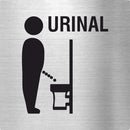 Piktogramme Urinal 1 Edelstahl Piktogramm Urinal 1 www.abstandshalter-online.com/ 70x70mm 