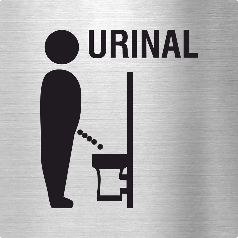 Piktogramme Urinal 1 Edelstahl Piktogramm Urinal 1 www.abstandshalter-online.com/ 70x70mm 
