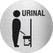 Piktogramme Urinal 1 Edelstahl Piktogramm Urinal 1 www.abstandshalter-online.com/ Ø60mm 