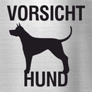 Piktogramm Vorsicht Hund aus Edelstahl Piktogramm Vorsicht Hund 
