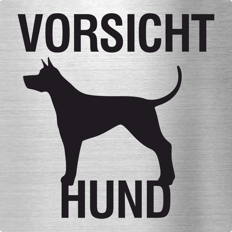 Piktogramm Vorsicht Hund aus Edelstahl Piktogramm Vorsicht Hund www.abstandshalter-online.com/ 70x70mm 