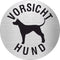 Piktogramm Vorsicht Hund aus Edelstahl Piktogramm Vorsicht Hund www.abstandshalter-online.com/ Ø60mm 