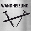 Piktogramm Wandheizung aus Edelstahl Piktogramm Wandheizung www.abstandshalter-online.com/ 70x70mm 