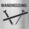 Piktogramm Wandheizung aus Edelstahl Piktogramm Wandheizung www.abstandshalter-online.com/ 70x70mm 