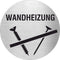Piktogramm Wandheizung aus Edelstahl Piktogramm Wandheizung www.abstandshalter-online.com/ Ø60mm 