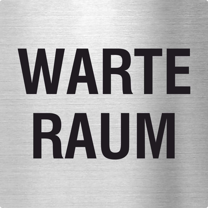 Pikto Warteraum Edelstahl Piktogramm Warteraum www.abstandshalter-online.com/ 70x70mm 