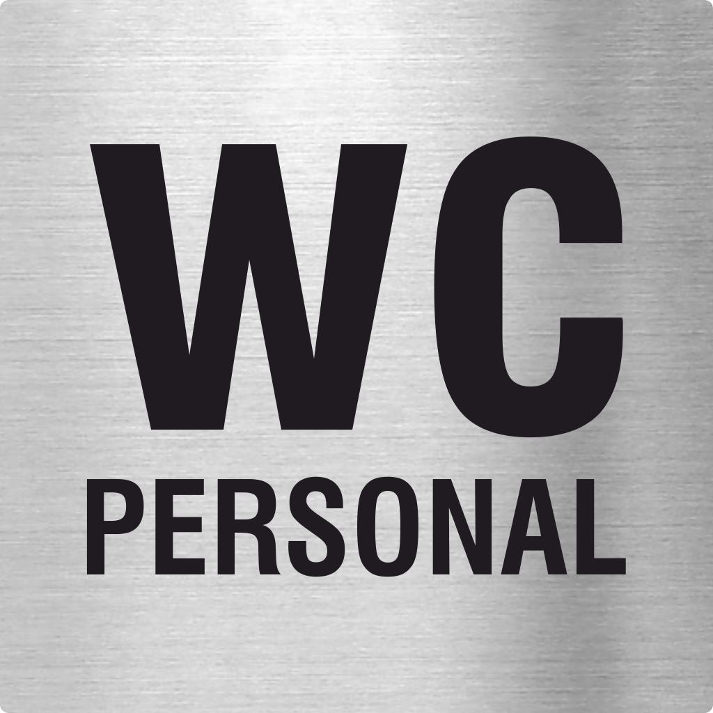 Piktogramme WC Personal Edelstahl Piktogramm WC Personal www.abstandshalter-online.com/ 70x70mm 