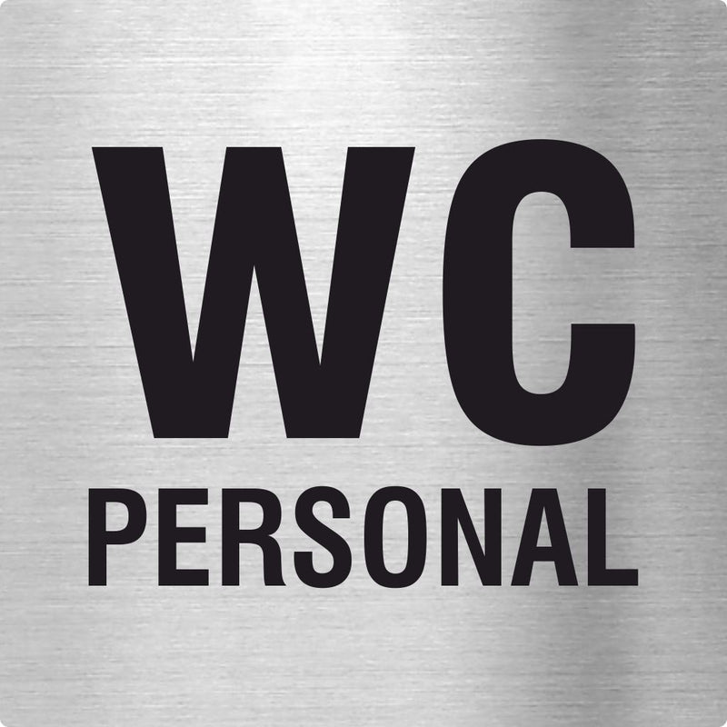 Piktogramme WC Personal Edelstahl Piktogramm WC Personal www.abstandshalter-online.com/ 70x70mm 