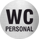 Piktogramme WC Personal Edelstahl Piktogramm WC Personal www.abstandshalter-online.com/ Ø60mm 