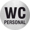 Piktogramme WC Personal Edelstahl Piktogramm WC Personal www.abstandshalter-online.com/ Ø60mm 