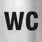 Piktogramme WC Edelstahl Piktogramm WC www.abstandshalter-online.com/ 70x70mm 