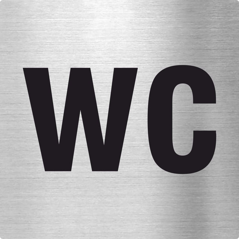 Piktogramme WC Edelstahl Piktogramm WC www.abstandshalter-online.com/ 70x70mm 