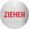 Pikto Ziehen rot Edelstahl Piktogramm Ziehen www.abstandshalter-online.com/ 