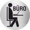 Piktogramm Büro mit Pikto aus Edelstahl Piktogramm Büro mit Pikto 