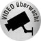 Piktogramm Video überwacht aus Edelstahl Piktogramm Video überwacht www.abstandshalter-online.com/ Ø60mm 