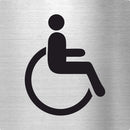 Piktogramme Behindertengerechtes WC Edelstahl Piktogramm Behindertengerechtes WC www.abstandshalter-online.com/ 70x70mm 