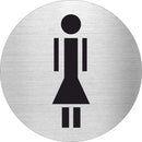 Piktogramme WC Damen modern Edelstahl Piktogramm WC Damen modern 