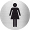 Piktogramme WC Damen Edelstahl Piktogramm WC Damen 1