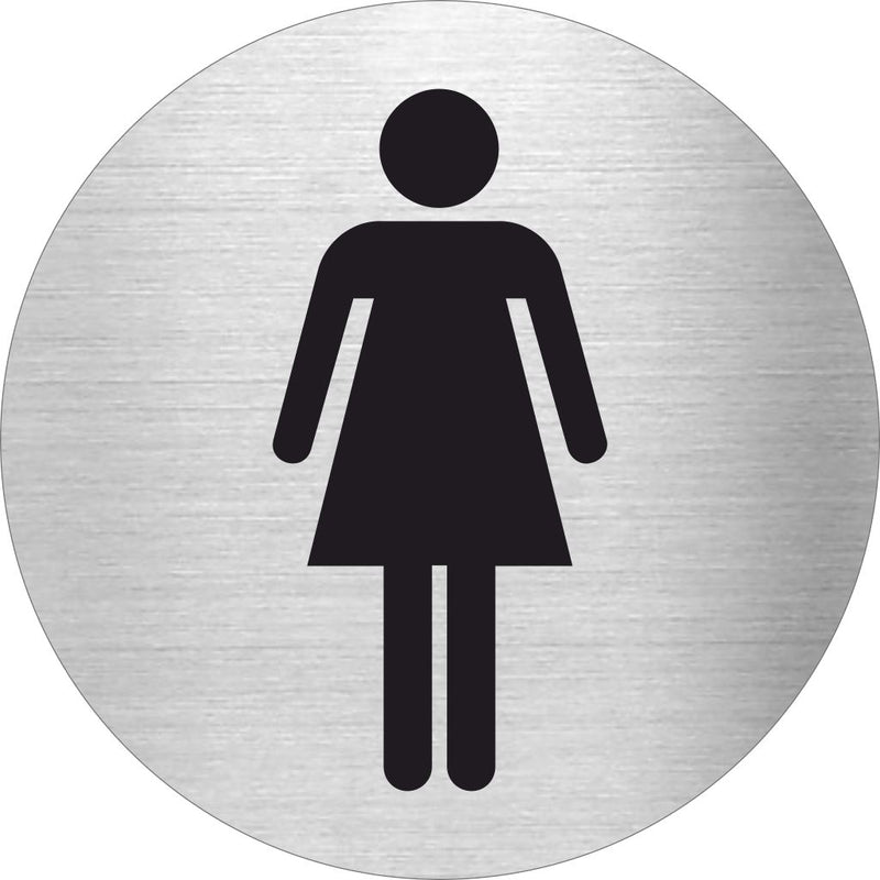 Piktogramme WC Damen Edelstahl Piktogramm WC Damen 1