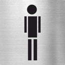 Piktogramme WC Herren modern Edelstahl Piktogramm WC Herren modern 
