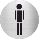 Piktogramme WC Herren modern Edelstahl Piktogramm WC Herren modern 
