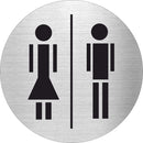 Piktogramme WC Damen/Herren modern Edelstahl Piktogramm WC Damen und Herren modern 