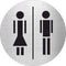 Piktogramme WC Damen/Herren modern Edelstahl Piktogramm WC Damen und Herren modern 