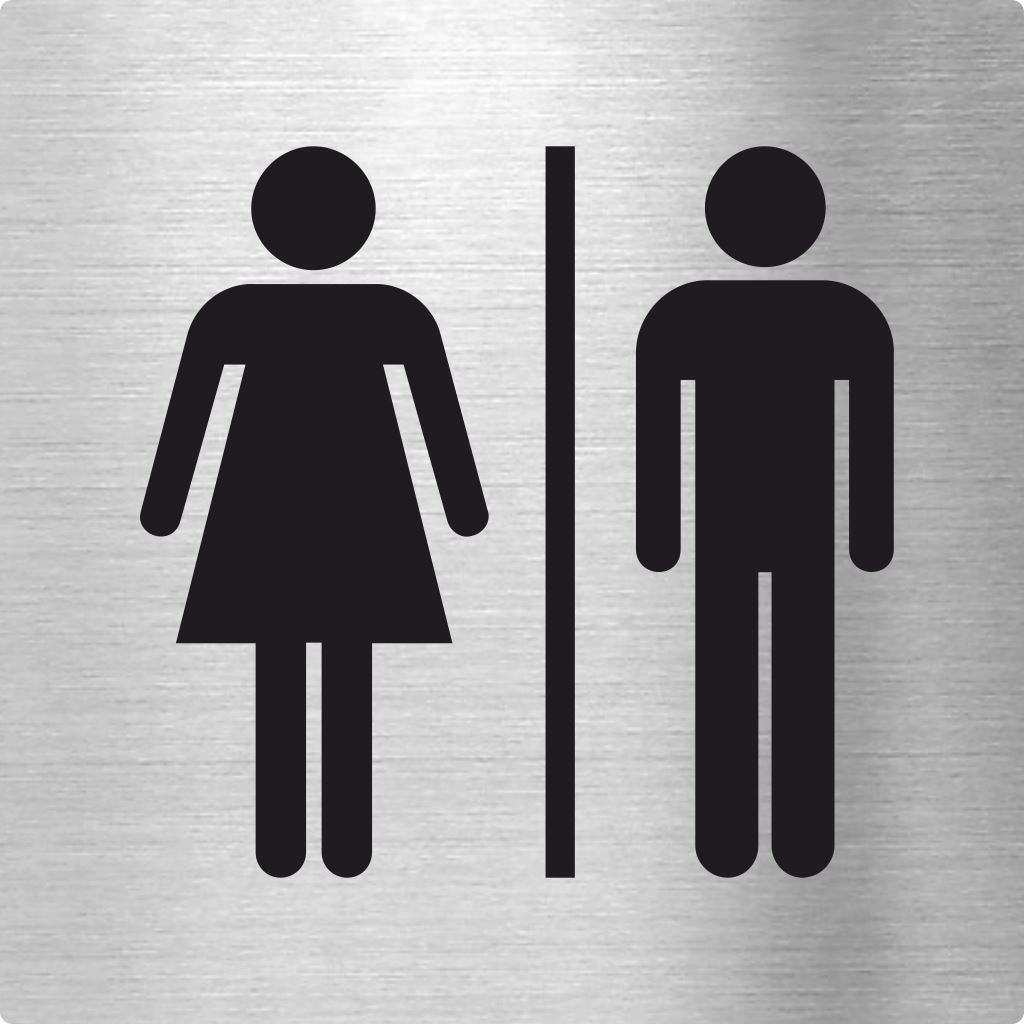 Piktogramme WC Damen/Herren Edelstahl Piktogramm WC Damen und Herren 