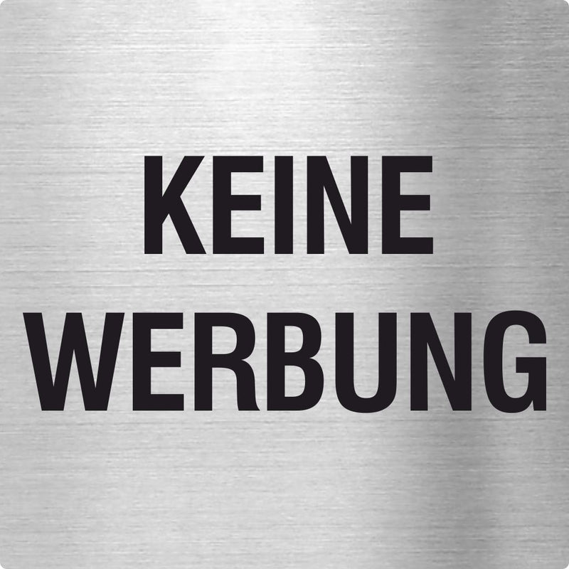 Piktogramm Keine Werbung aus Edelstahl Piktogramm Keine Werbung 