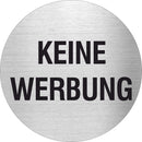Piktogramm Keine Werbung aus Edelstahl Piktogramm Keine Werbung 