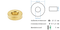 Distanzhülsen Gold glänzend 17
