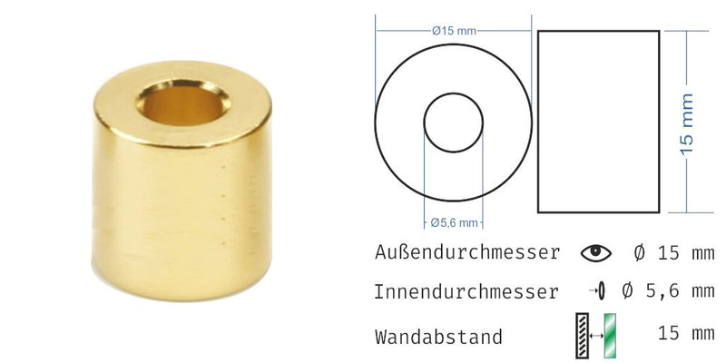Distanzhülsen Gold glänzend 14565