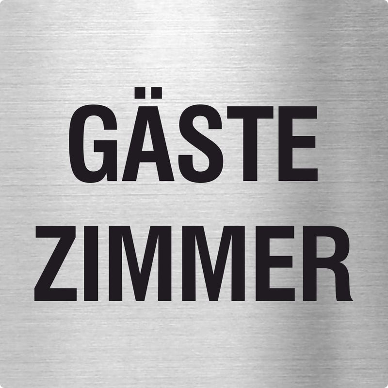Pikto Gästezimmer Edelstahl Piktogramm Gästezimmer www.abstandshalter-online.com/ 70x70mm 